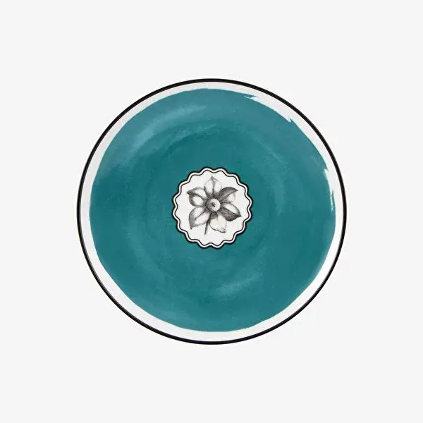 HERBARIAE Turkuaz Kahvaltı Tabağı 23 cm