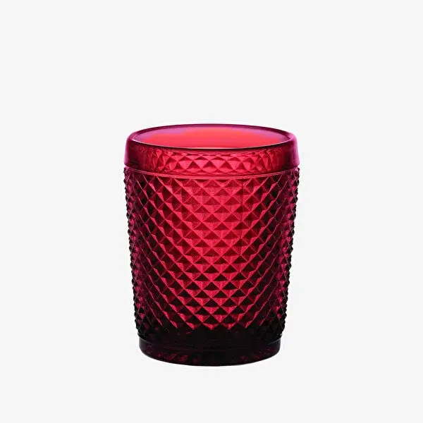 BICOS Kırmızı Dörtlü Su Bardağı Seti 280 ml