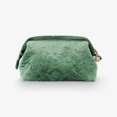 Quiltey Days Kadife Küçük Makyaj Çantası Yeşil  19x8,5x12cm