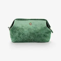 Quiltey Days Kadife Büyük Makyaj Çantası Yeşil  30x13,8x20,7cm