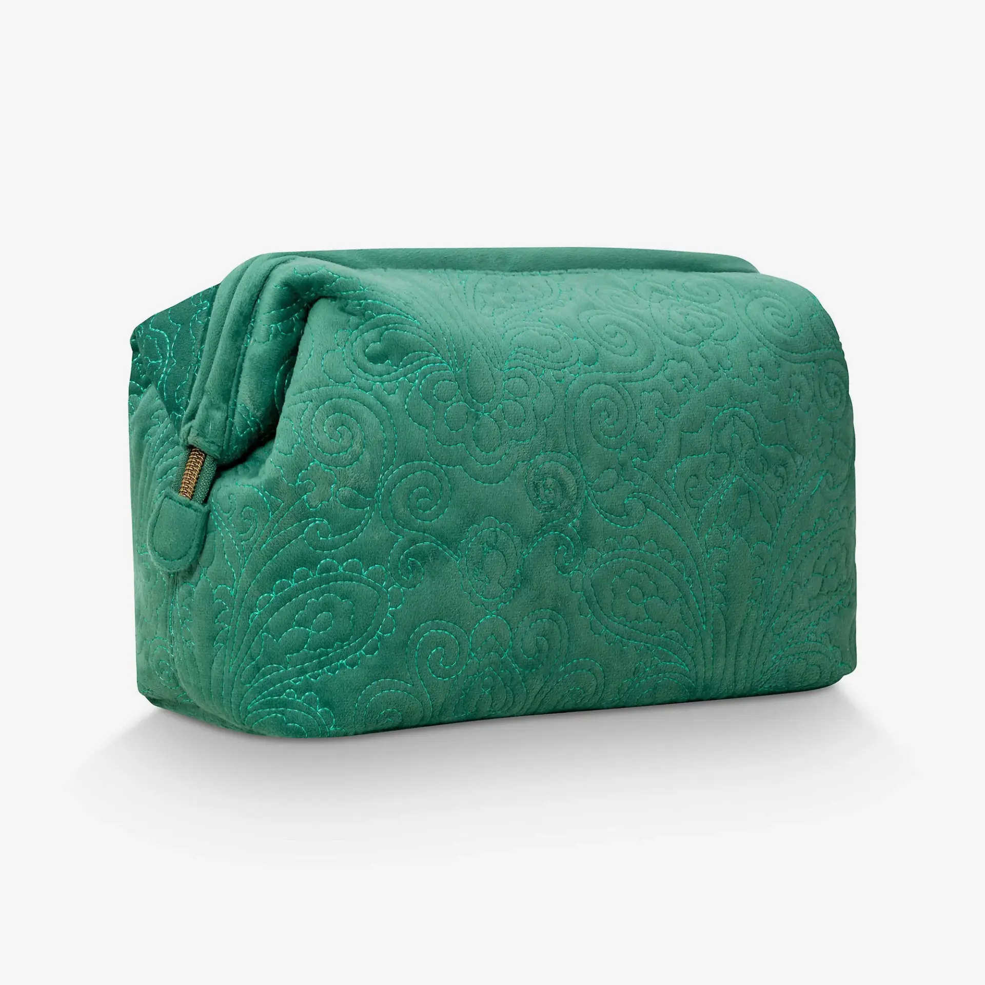 Quiltey Days Kadife Büyük Makyaj Çantası Yeşil  30x13,8x20,7cm