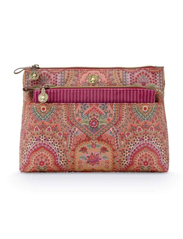 Jabali Combi Makyaj Çantası Kırmızı 26x7,5x18cm/22x1x13cm