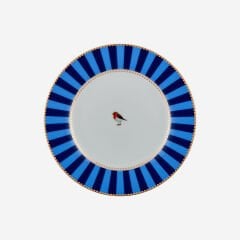 Love Birds Mavi Çizgili Tabak 17 cm