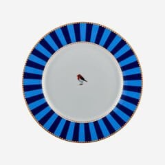 Love Birds Mavi Çizgili Tabak 21 cm