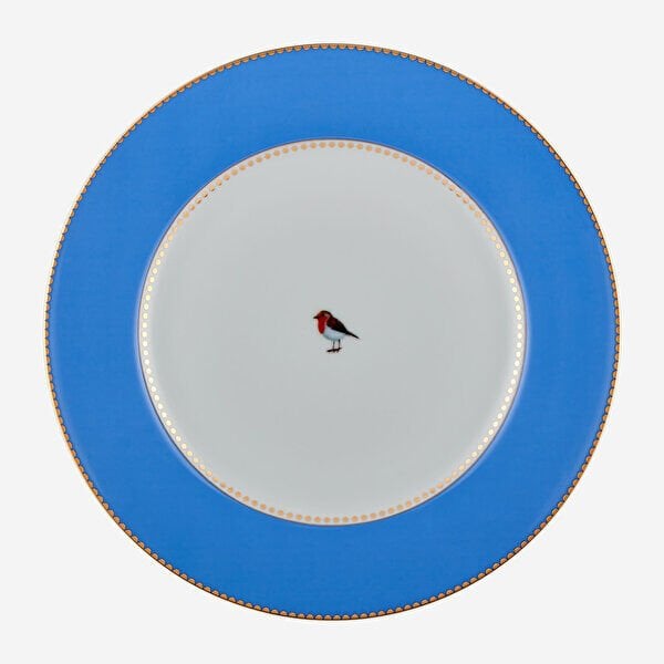 Love Birds Mavi Yemek Tabağı 26,5 cm