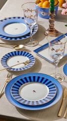 Love Birds Mavi Yemek Tabağı 26,5 cm