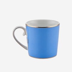 Love Birds Mavi Madalyon Desenli  Küçük Mug 150 ml