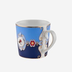 Love Birds Mavi Renkli Madalyon Desenli Küçük Mug 150 ml