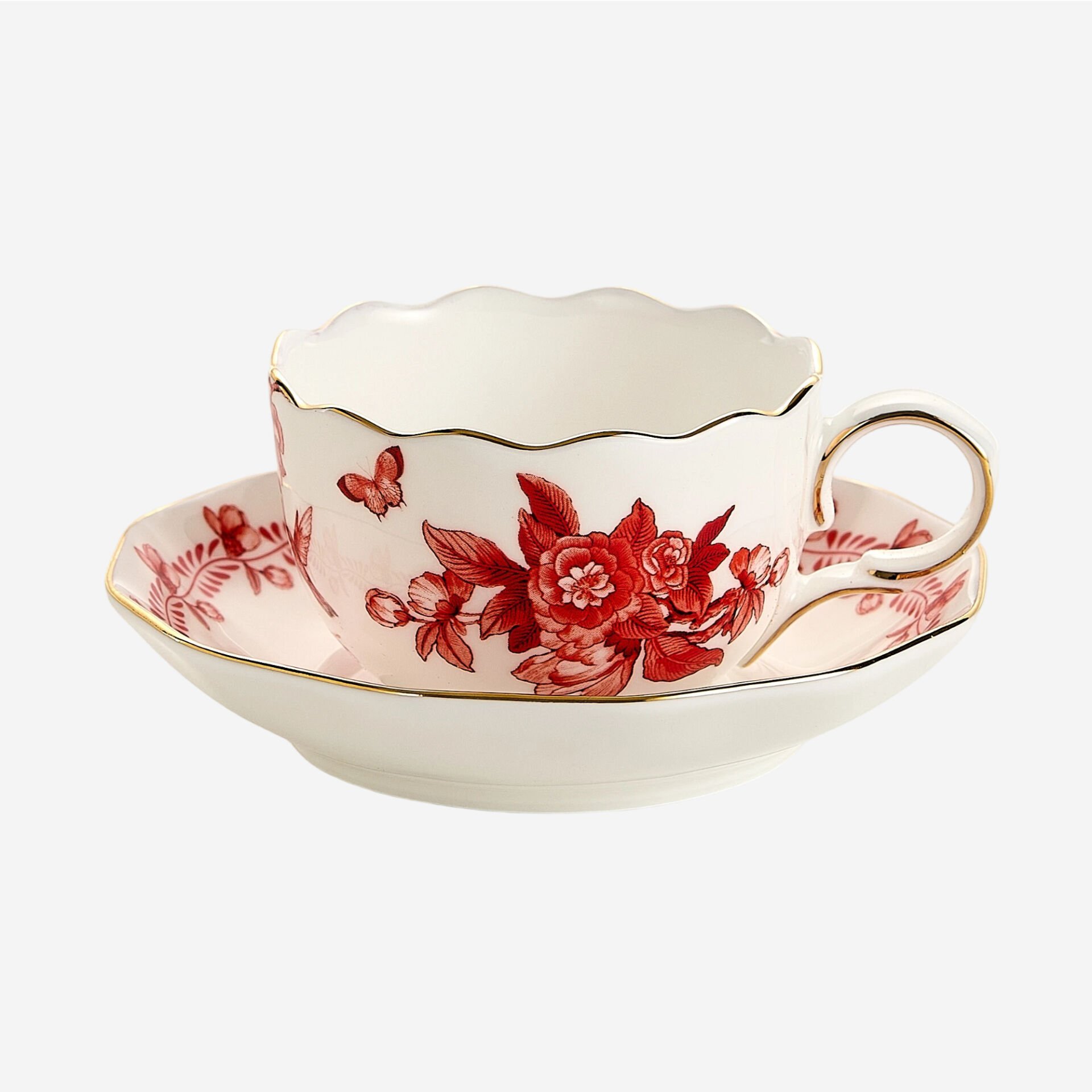 Kırmızı Porselen 2'li Kahve Fincan Seti 85 Ml Primavera Collection by Chiara Alessi