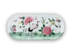 Blushing Birds Beyaz Oval Kek Servis